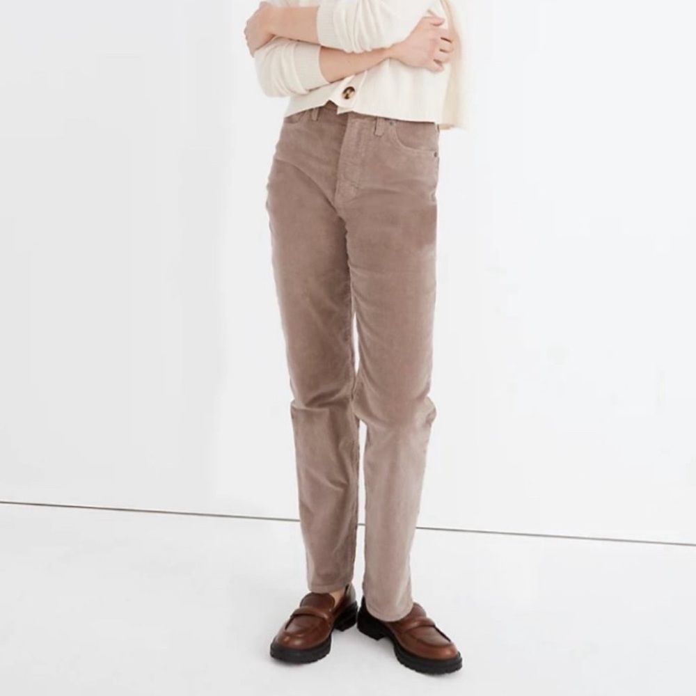 Madewell The Perfect Vintage Straight Jean Tan Corduroy Size 30 High-Rise